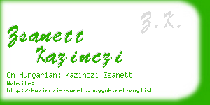 zsanett kazinczi business card